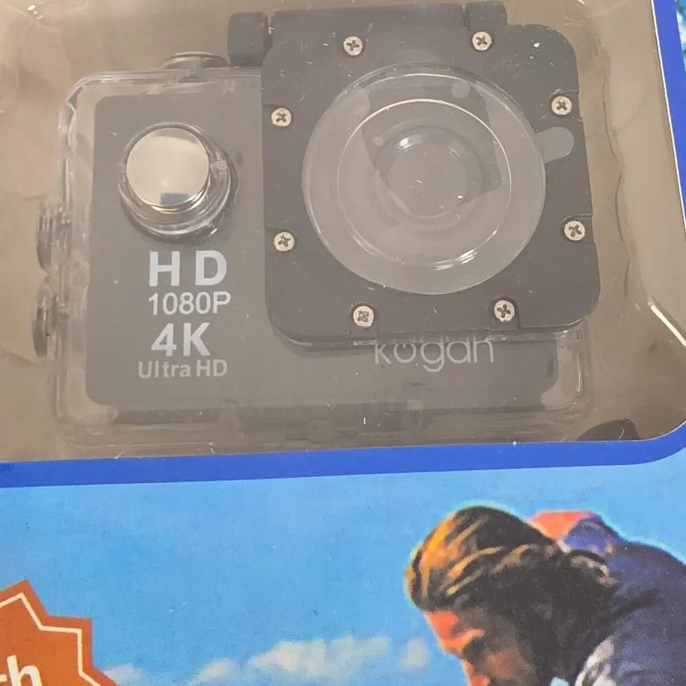 Kogan HD 1080P 4K Ultra HD Waterproof Action Camera Wide Angle 2-inch LCD Black‎